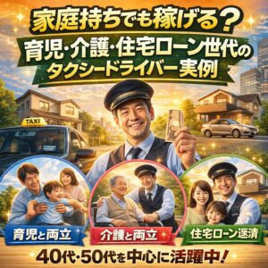 家庭持ちでも稼げる？育児・介護・住宅ローン世代のタクシードライバー実例