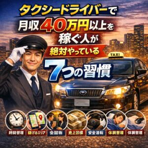 タクシードライバーで月収40万円以上を稼ぐ人が絶対やっている7つの習慣