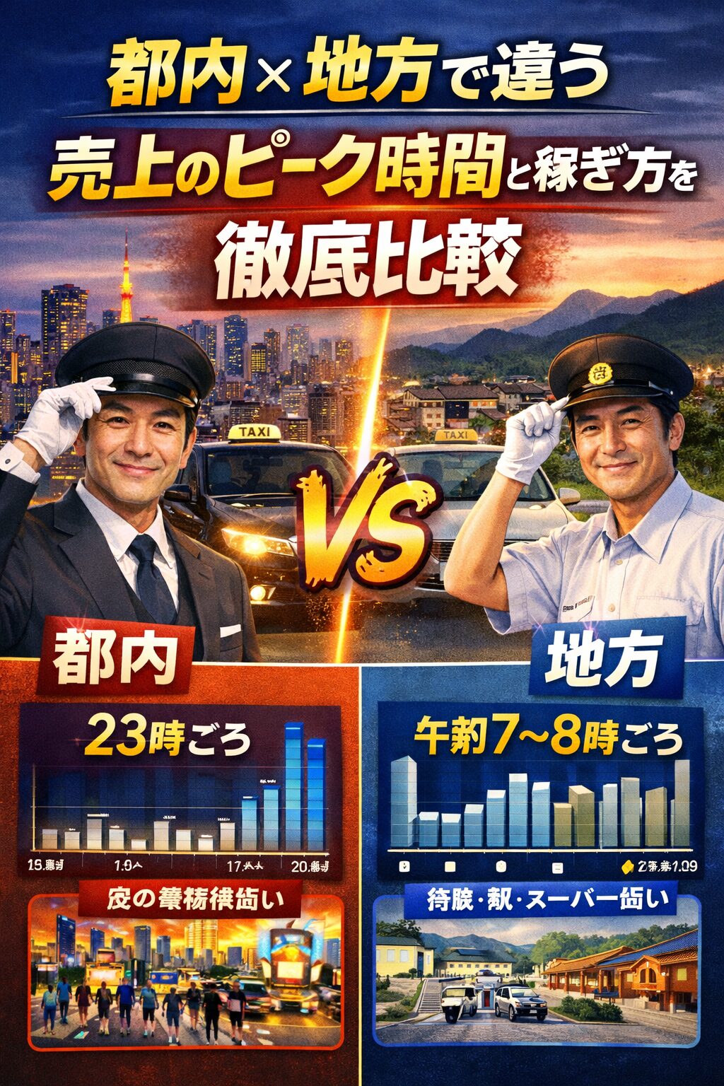 都内×地方で違う売上のピーク時間と稼ぎ方を徹底比較