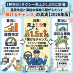 【神奈川】タクシー売上が1.5倍に急増