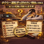 タクシー運転手を辞めたい理由と対処法続けるか転職か判断する全手順