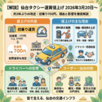仙台タクシー値上げ2026