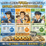 タクシー運転手は「手取り」でいくら稼げる？給与明細の仕組みと年収1000万の壁