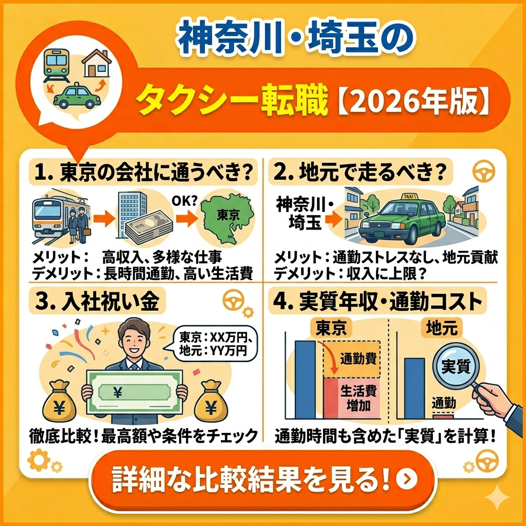 神奈川・埼玉のタクシー転職