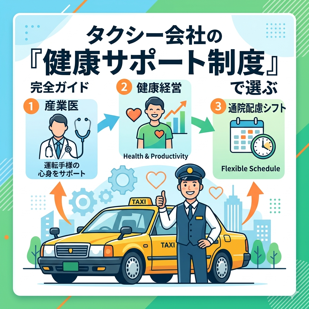 タクシー会社の「健康サポート制度」完全ガイド