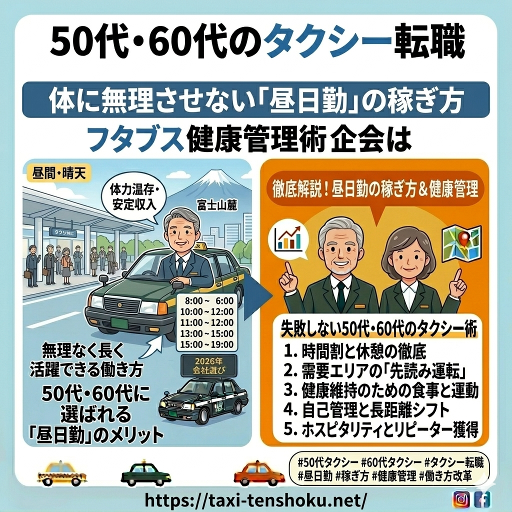50代・60代のタクシー転職