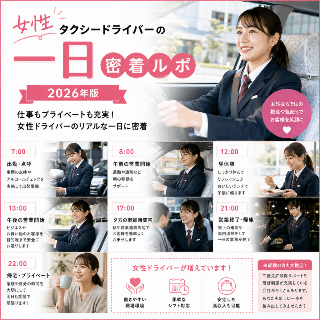 女性タクシードライバーの一日【密着ルポ・2026年版】